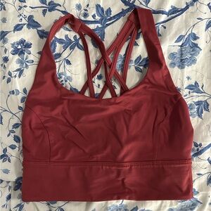 lululemon athletica Cross-Back Sports Bra - Deep Red